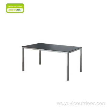 Mesa de comedor de acero inoxidable HPL de moda europea